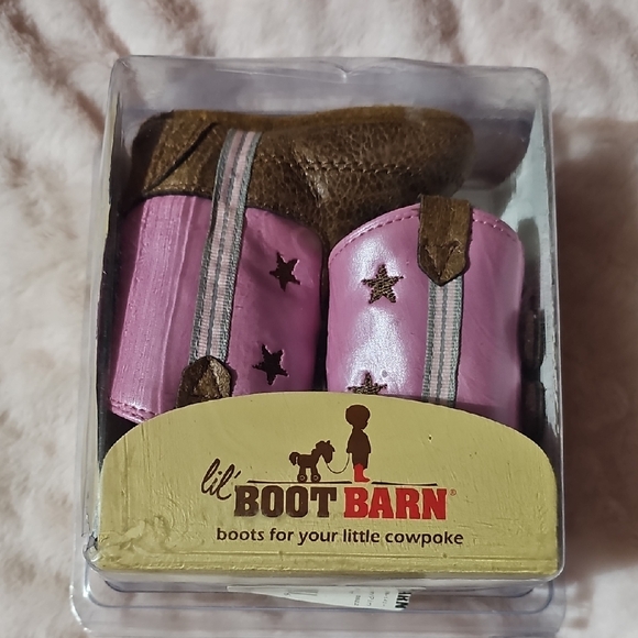 Pink and Brown Infant Boots-Boot Barn 🤠 - Picture 4 of 5